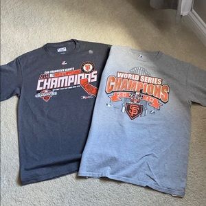 2 SF giants  Medium champions shirts 2010/12